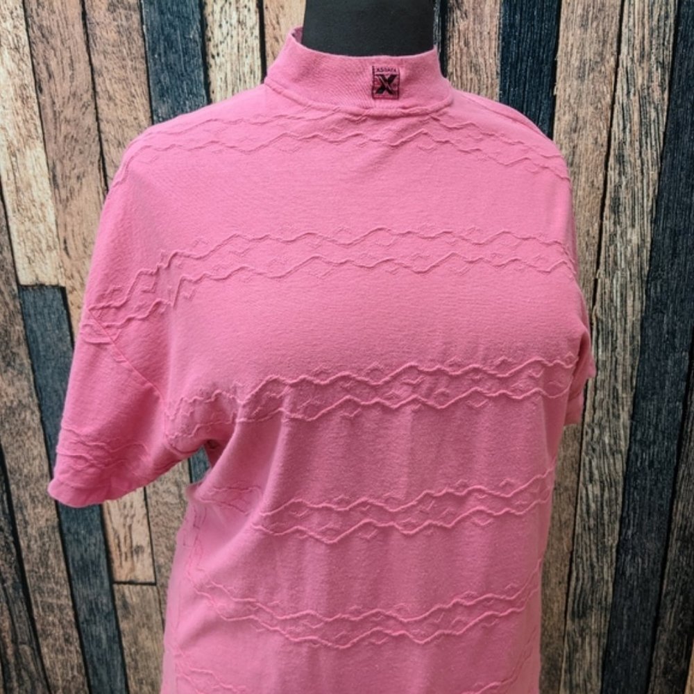 90s Vintage Pink Textured Tee